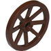 LEGO Brown Wagon Wheel Ø33.8 with 8 Spokes with Notched Hole (4489)