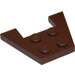 LEGO Brown Wedge Plate 3 x 4 without Stud Notches (4859)