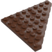 LEGO Brown Wedge Plate 8 x 8 Corner (30504)