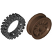 LEGO Marrón Wheel Centre Spoked Small with Narrow Tire 24 x 7 with Ridges Inside