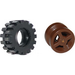 LEGO Brown Wheel Rim Ø8 x 6.4 without Side Notch with Tyre 8/ 75 x 8 Offset Tread