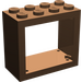 LEGO marron Fenêtre 2 x 4 x 3 avec trous arrondis (4132)