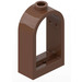 LEGO Brown Window Frame 1 x 2 x 2.7 with Rounded Top (30044)