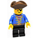LEGO Bucaneer Pirate met Blauw Jacket en Eyepatch minifiguur