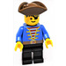 LEGO Bucaneer Pirat mit Blau Jacke und Eyepatch Minifigur