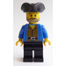 LEGO Buccaneer with Brown Shirt and Blue Vest with Black Hat Minifigure
