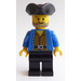 LEGO Buccaneer med Brun Skjorte og Blå Vest med Sort Hat Minifigur