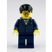 LEGO Business Hombre con Dark Azul Pin Striped Traje Minifigura