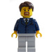 LEGO Businessman Pinstriped Jacket et Orange Tie Figurine