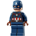 LEGO Captain America with Helmet and Reddish Brown Hands Minifigure