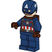 LEGO Captain America with Helmet and Reddish Brown Hands with Neck Bracket Minifigure