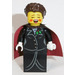LEGO Carol singer, Female - Gold Buttons and Holly Lapel Pin Minifigure