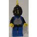 LEGO Castle - Blauw Torso met Breastplate, Zwart Helm, Geel Veer minifiguur