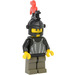 LEGO Castle Fright Knight Black Helmet Red 3-Feather Plume Minifigure