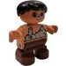 LEGO Caveman Boy with Brown legs and Flesh color body with leather tank Duplo Figure