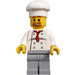 LEGO Chef with Red Scarf and 8 Buttons Vest, Brown Beard and Medium Stone Legs Minifigure