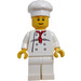 LEGO Chef s Červená Šátek a 8 Knoflíky Vesta, Hnědá Eyebrows a Bílá Nohy Minifigurka