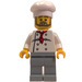 LEGO Chef with White Shirt with 8 Buttons, Red Neckerchief, Dark Stone Gray Pants, Beard, and White Chef&#039;s Hat Minifigure