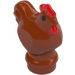 LEGO Chicken with Black Eyes (Wide Base) (69977 / 95342)