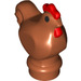 LEGO Chicken with Black Eyes (Wide Base) (69977 / 95342)