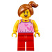 LEGO Barn med Bright Rosa Topp Minifigur