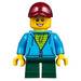 LEGO Child mit Dark Azure Sweater und Deckel Minifigur