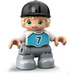LEGO Child with Horse Riding Helmet and Gray Legs Duplo Figure