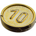 LEGO Chrome Gold Coin with 10