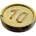 LEGO Chrome Gold Coin with 10 (Simple)