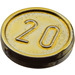 LEGO Chroom Goud Coin met 20