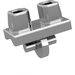 LEGO Chrom Silber Minifigure Hüfte (3815)