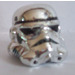 LEGO Chroom Zilver Stormtrooper Helm met Dotted Mouth (30408 / 84468)