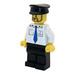 LEGO City Harbor Boat Captain with Blue Tie, Anchor Minifigure