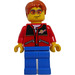 LEGO City man mit rot jacket mit Classic Raum Logo Minifigur