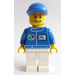 LEGO City Minifig with Blue Cap, &quot;OIL&quot; and Octan Logo Minifigure