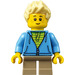 LEGO City People Pack Child met Bright Light Geel Puntig Haar minifiguur