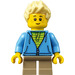 LEGO City People Pack Kind met Bright Licht Geel Puntig Haar Minifiguur