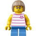 LEGO City People Pack Girl met Rood Glasses minifiguur