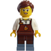 LEGO City Firkant Coffee Hjørne Lady Minifigur