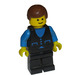 LEGO Classic Town Male met Blauw Pockets en 3 Buttons Shirt minifiguur