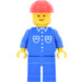 LEGO Classic Town Worker met Blauw Shirt met 6 Wit Buttons minifiguur