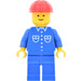 LEGO Classic Town Worker met Blauw Shirt met 6 Wit Knoppen Minifiguur