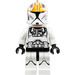 LEGO Clone Piloot met Bright Licht Oranje Markeringen en Printed Poten Minifiguur