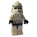 LEGO Clone Trooper Phase 2 jossa Musta Pää ja Dotted Kypärä Suu Minihahmo