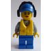LEGO Coast Guard Crew With Blue Cap, Ear Defenders and Lifevest Minifigure