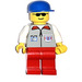 LEGO Guardia costera Hombre con Mueca, Gafas de sol y con Azul Gorra Minifigura