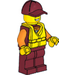 LEGO Kustwacht Man met Reddingsvest en Donkerrood Pet Minifiguur