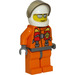 LEGO Coast Guard Pilot with Orange Suit and White Helmet Minifigure