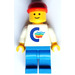 LEGO Color Line Behållare Lorry Förare Minifigur