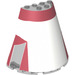 LEGO Cone 8 x 4 x 6 Half with Tantive IV Dark Red Stripes (47543 / 87411)